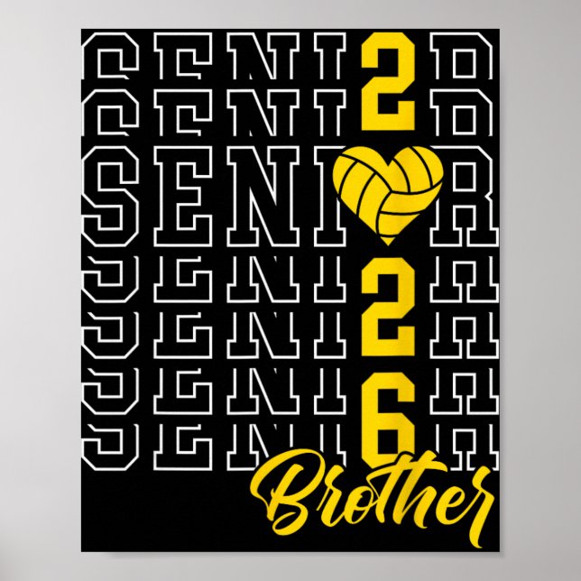 Affiche Frère de volleyball senior promotion 2026 Se (Devant)