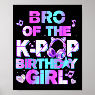 Affiche Frère des filles d'anniversaire K-pop de musique c