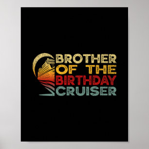 Affiche Frère du bateau de croisière d'anniversaire Vacanc