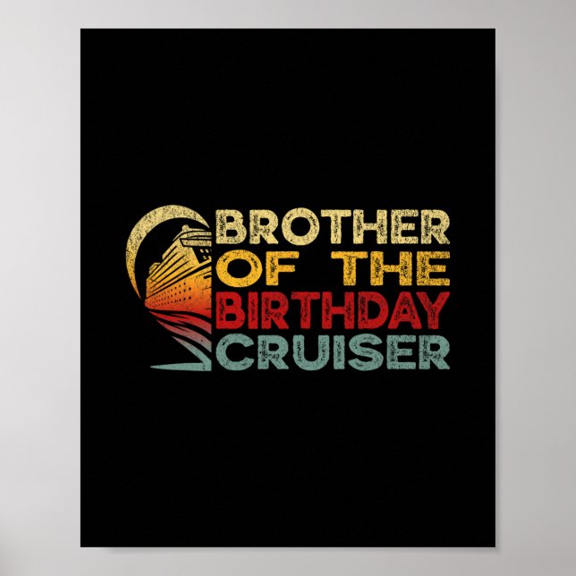Affiche Frère du bateau de croisière d'anniversaire Vacanc (Devant)