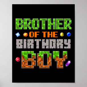 Affiche Frère du garçon d'anniversaire Vidéo de partie Jou