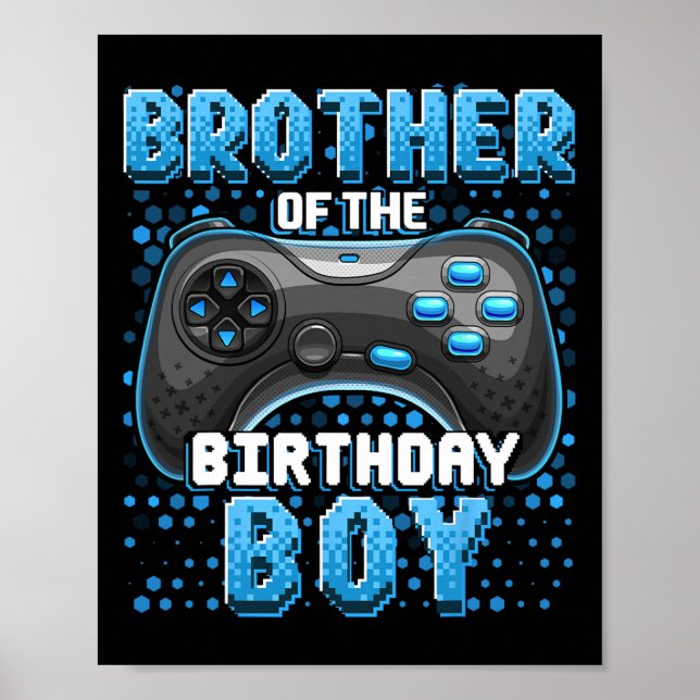Affiche Frère du garçon du jour d'anniversaire corresponda (Devant)