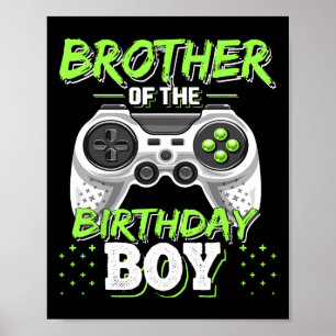 Affiche Frère du garçon qui fête son anniversaire jeu vidé
