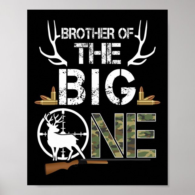 Affiche Frère Du Gros Anniversaire Boy Deer Hunter Ca (Devant)