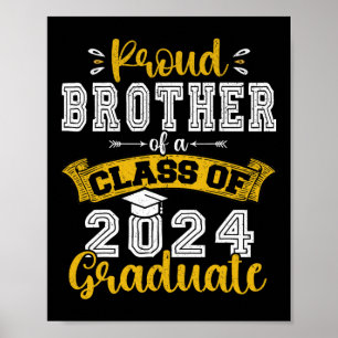 Affiche Frère D'Un Cl De 2024 Diplômé Funny Senior 2024