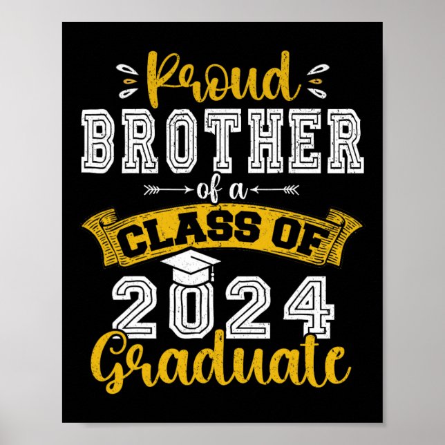 Affiche Frère D'Un Cl De 2024 Diplômé Funny Senior 2024 (Devant)