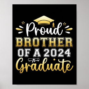 Affiche Frère D'Un Diplômé Diplômé De 2024 Homme B