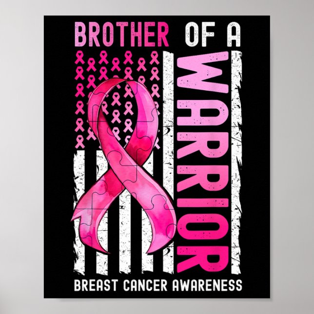 Affiche Frère D'Un Guerrier Cancer Du Sein Usa (Devant)