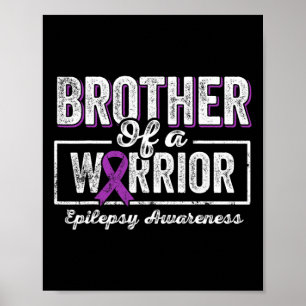 Affiche Frère D'Un Guerrier Épilepsie Frère Ribbo Violet