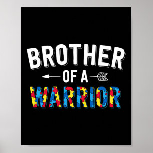 Affiche Frère D'Une Famille De Guerriers Bro World Autism