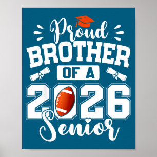 Affiche Frère fier 2026 Illustration de football senior
