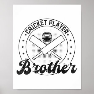 Affiche Frère joueur de cricket