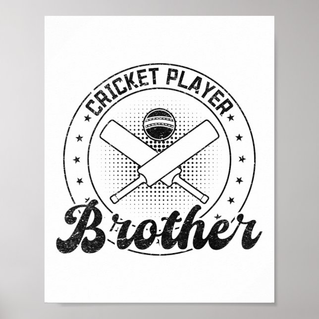 Affiche Frère joueur de cricket  (Devant)