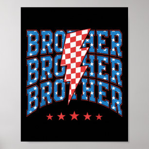 Affiche Frère Quatre Juillet Drapeau Indépendant des États