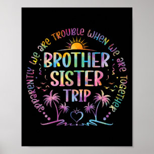 Affiche Frère Soeur Correspondant Tie Dye Frère Et Soeur