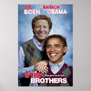 Affiche Frères Joe Biden Barack Obama pas seulement amis