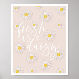 Affiche Fresh as a Daisy Multiple Daisies Peach