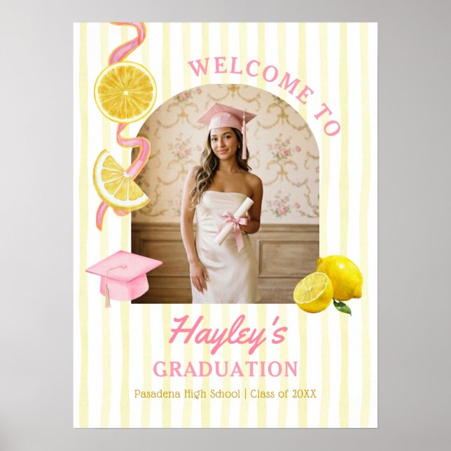 Affiche Freshly Graduated Grad Party Printable (Devant)