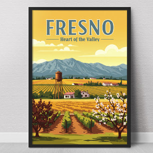 Affiche Fresno vintage