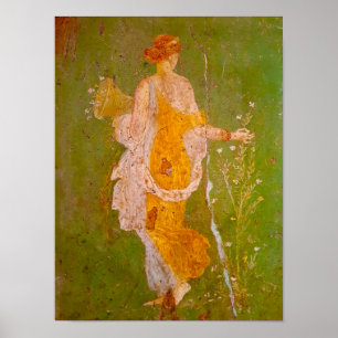 Affiche Fresque de Flore dans la villa d'Ariadne, Pompéi