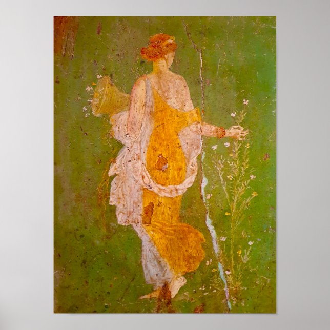 Affiche Fresque de Flore dans la villa d'Ariadne, Pompéi (Devant)