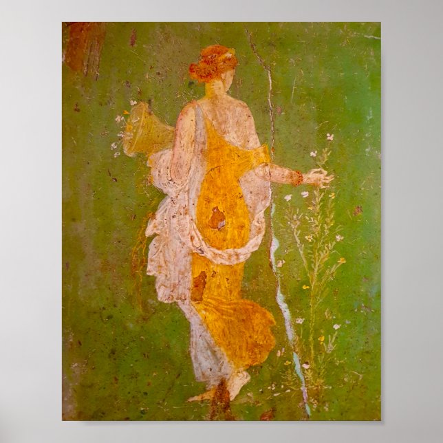 Affiche Fresque de Flore dans la Villa d'Ariadne, Pompéi (Devant)
