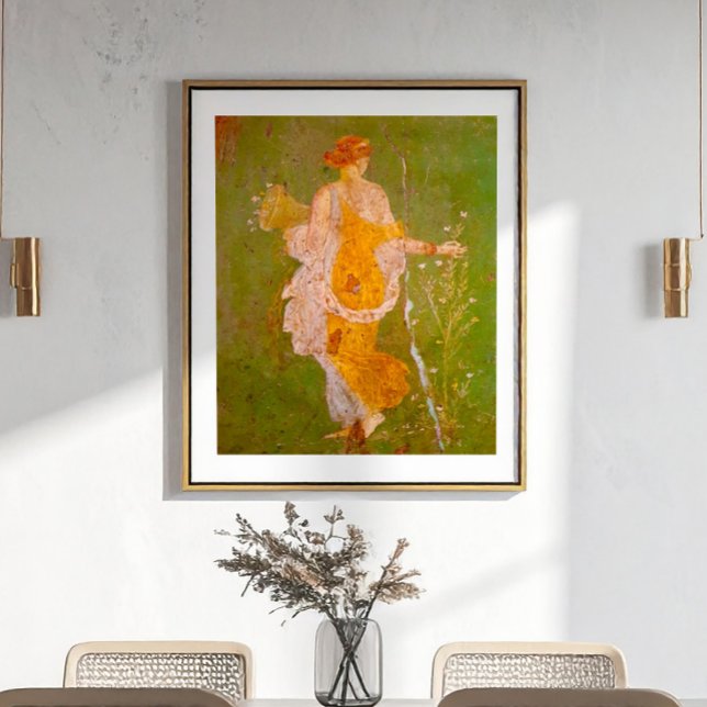 Affiche Fresque de Flore dans la Villa d'Ariadne, Pompéi (Créateur téléchargé)