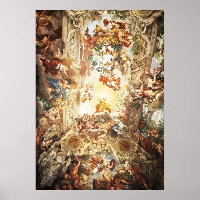 Affiche Fresque de renaissance au plafond (Devant)