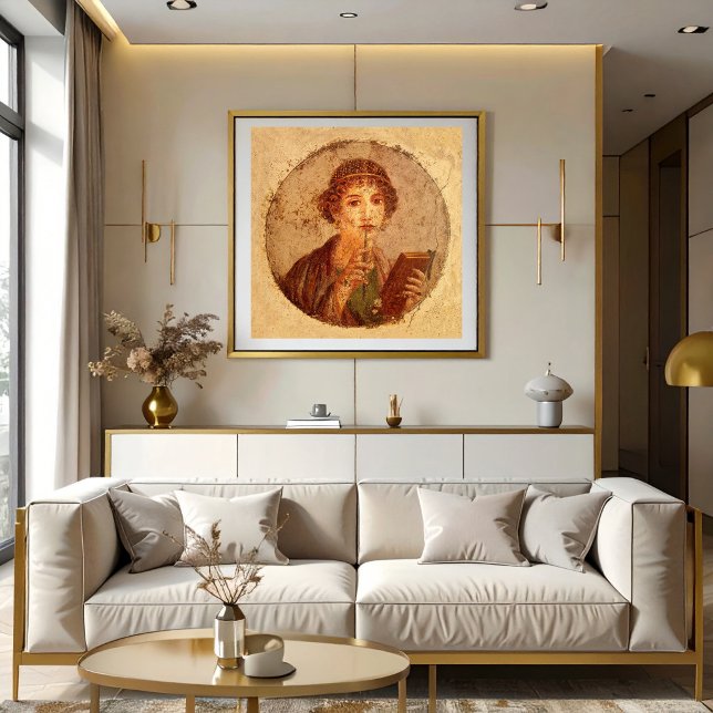 Affiche Fresque de Sappho à Pompéi (Créateur téléchargé)