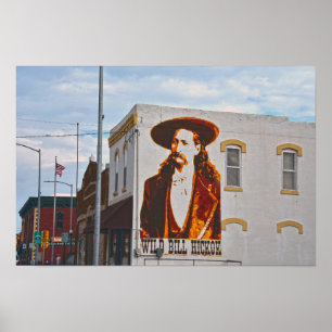 Affiche Fresque de Wild Bill Hickok, Abilene, Kansas