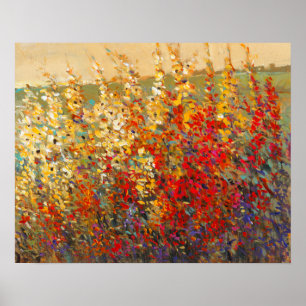 Affiche Fresque du jardin lumineux des Fleurs sauvages du