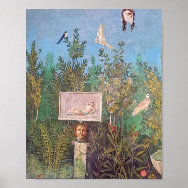 Affiche Fresque d'une scène de jardin, Pompéi (Devant)