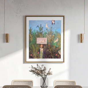 Affiche Fresque d'une scène de jardin, Pompéi
