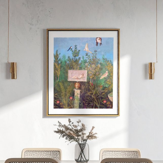 Affiche Fresque d'une scène de jardin, Pompéi (Créateur téléchargé)