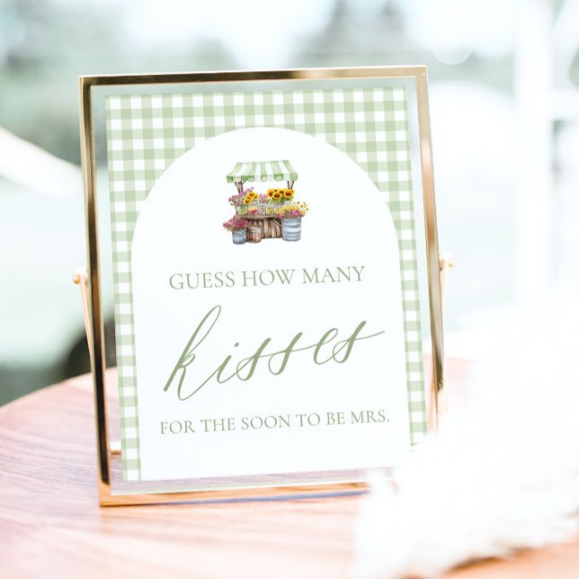 Affiche Fresque Hors Du Marché Devine Combien De Baisers S (Fresh Off The Market Guess How Many Kisses Sign)