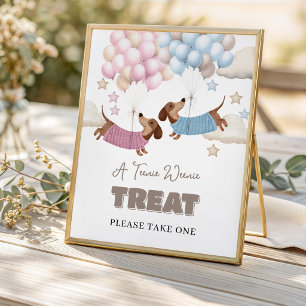 Affiche Friandise de Révélation de Sexe de Chien Saucisse