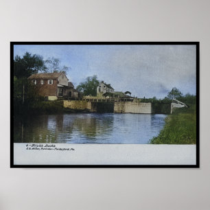 Affiche Frick's Locks Schuylkill Canal Lock House