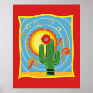 Affiche Frida Kahlo Cactus Graphic