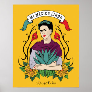 Affiche Frida Kahlo | Mi Mexico Lindo
