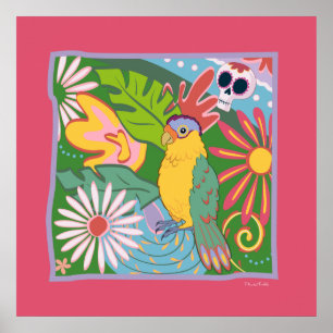 Affiche Frida Kahlo Parrot Graphic