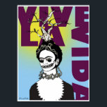 Affiche Frida Kahlo Pop Art Portrait<br><div class="desc">Frida Kahlo de Rivera était une peintre mexicaine dont on se souvient pour ses oeuvres intenses et vibrantes. Son oeuvre a été célébrée au Mexique comme emblématique de la tradition nationale et indigène,  et par des féministes pour sa représentation sans compromis de l'expérience féminine et</div>