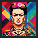 Affiche Frida Kahlo Pop Art Portrait - Couleurs vives<br><div class="desc">Une oeuvre colorée destinée à célébrer l’incroyable héritage de Frida Kahlo. C'est un portrait pop art qui honore sa créativité, sa résilience et son individualité emblématique. Connue pour ses autoportraits puissants, son attachement audacieux à la culture mexicaine et son exploration effrayante de l'identité et de la douleur, Frida était plus...</div>