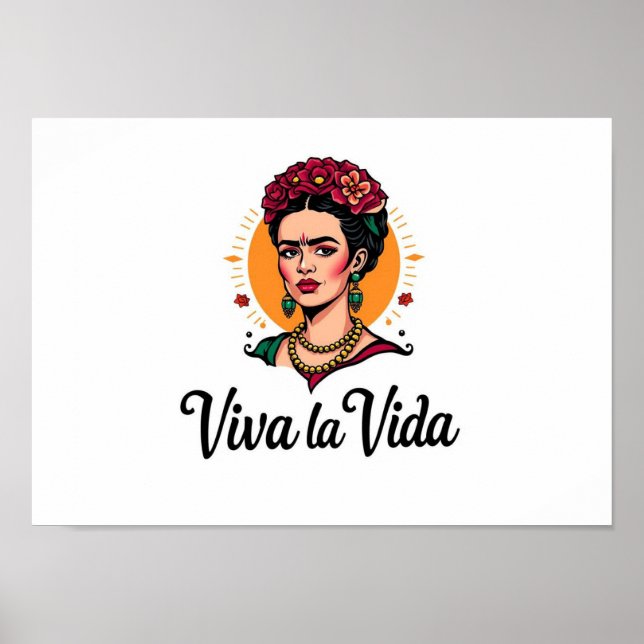 Affiche Frida Kahlo Viva la Vida (Devant)