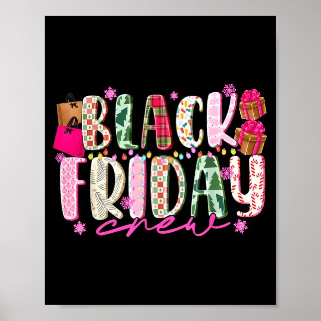 Affiche Friday Shopng Crew Christmas Lights Black Shopng F (Devant)