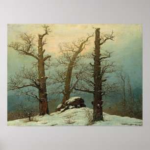 Affiche Friedrich - Cairn dans la neige