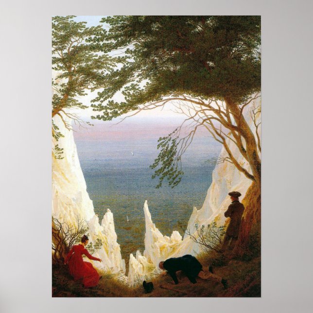 Affiche Friedrich - Falaises De Calque Sur Ragen (Devant)