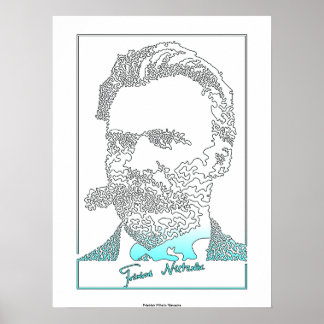 Affiche Friedrich Nietzsche. philosophe allemand [010]