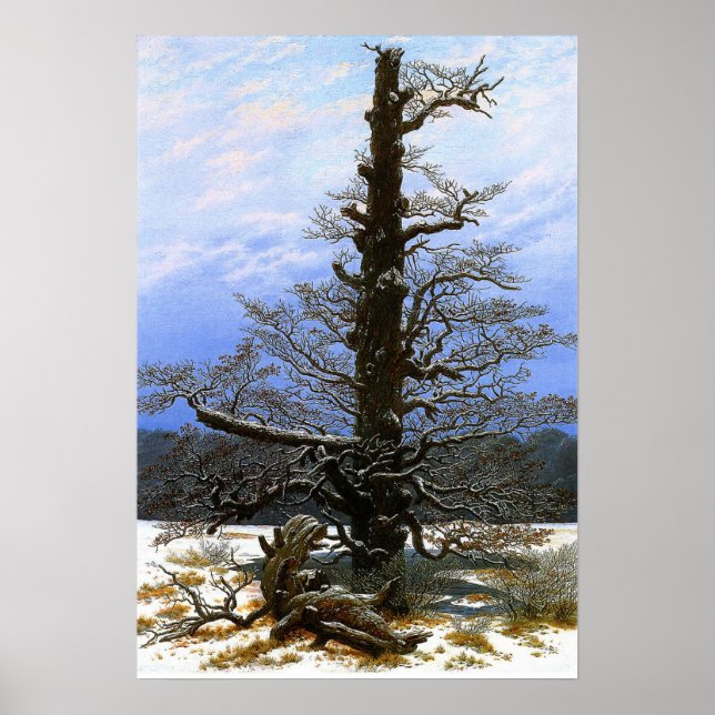 Affiche Friedrich - Oak Tree In The Snow (Devant)