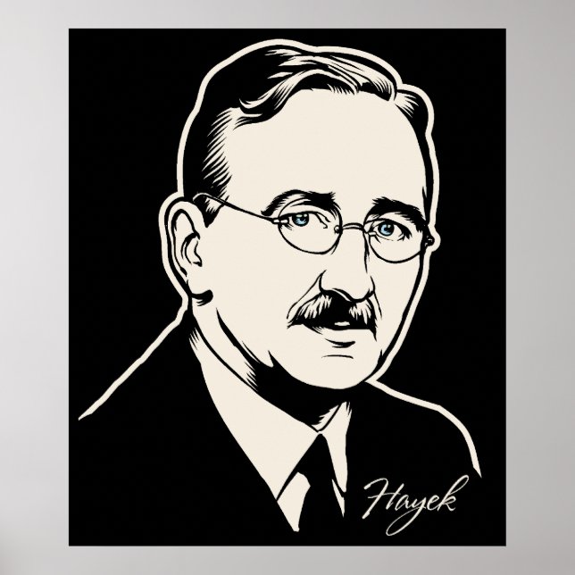Affiche Friedrich von Hayek (Devant)