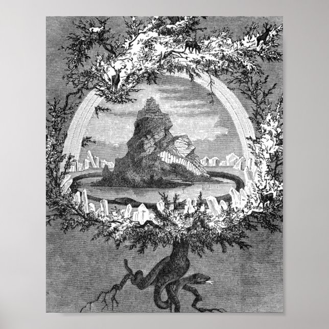 Affiche Friedrich Wilhelm The Ash Yggdrasil By Heine (Devant)